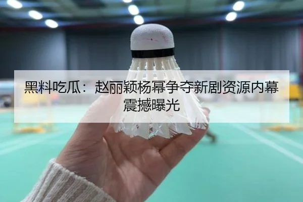黑料吃瓜：赵丽颖杨幂争夺新剧资源内幕震撼曝光
